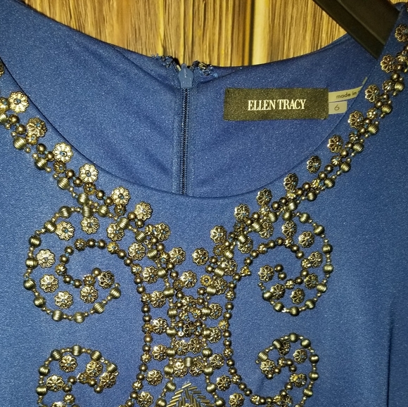 Royal Blue Cocktail Dress - Picture 3 of 4